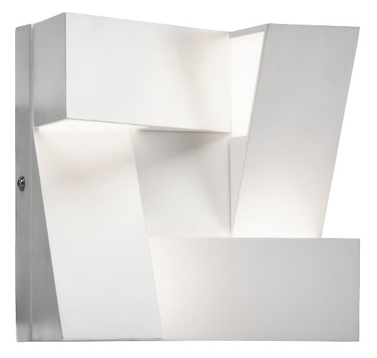Foto para 130lm Javan Etched Acrylic White Integrated LED Sconce
