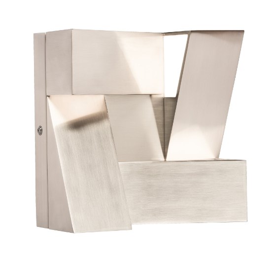 Picture of 130lm Javan Etched Acrylic Brushed Nickel Integrated LED Sconce