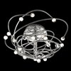 Picture of 1671lm Lexiko Frosted White Glass Chrome Integrated LED 12 Light convertible flsun/pendant