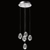 Foto para 1343lm Lavinia K9 Bubble Crystal With Faceted Edge Chrome Integrated LED 5 Light Pendant Cluster