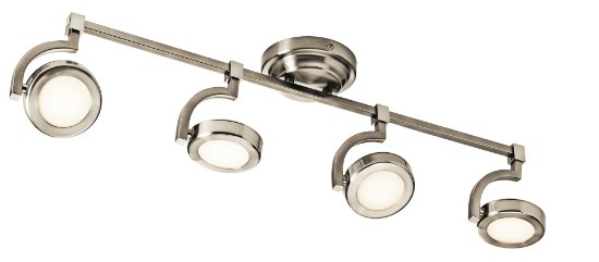 Picture of 1200lm Sevier Etched Acrylic Brushed Nickel Integrated LED 4 Light Rail