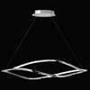 Foto para 2386lm Meridian Etched Acrylic Chrome Integrated LED 1 Head Island Pendant