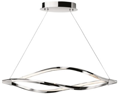 Mostrar detalles para 1681lm Meridian Etched Acrylic Chrome Integrated LED 1 Head Island Pendant Imagen de 1681lm Meridian Etched Acrylic Chrome Integrated LED 1 Head Island Pendant