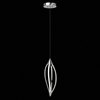 Picture of 614lm Meridian Etched Acrylic Chrome Integrated LED 1 Head Pendant
