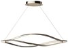 Picture of 2386lm Meridian Etched Acrylic Brushed Nickel Integrated LED 1 Head Island Pendant