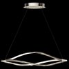 Picture of 2386lm Meridian Etched Acrylic Brushed Nickel Integrated LED 1 Head Island Pendant