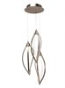Picture of 1235lm Meridian Etched Acrylic Brushed Nickel Integrated LED 3 Head Pendant Cluster