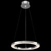 Picture of 2113lm Crushed Ice Clear Glass With Crystals Gems Chrome Integrated LED cool white LED 1 (light) + 1 Recessed Circular Pendant