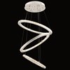 Picture of 2349lm Allos Clear Crystal Beads Flat White Integrated LED warm white LED 3 Ring (light) Pendant