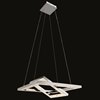 Foto para 3580lm Crushed Ice Clear Glass With Crystals Gems Chrome Integrated LED warm white LED 2 (light) Square Pendant