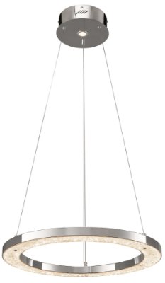 Mostrar detalles para 2113lm Crushed Ice Clear Glass With Crystals Gems Chrome Integrated LED warm white LED 1 (light) + 1 Recessed Circular Pendant Imagen de 2113lm Crushed Ice Clear Glass With Crystals Gems Chrome Integrated LED warm white LED 1 (light) + 1 Recessed Circular Pendant