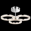 Foto para 2108lm Ithican Clear Acrylic Etched Inside Chrome Integrated LED 3 Ring (light) Semi-Flush