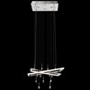Foto para 1233lm Maze Clear Acrylic Etched Inside With Hanging Crystal Accents Chrome Integrated LED chandelier