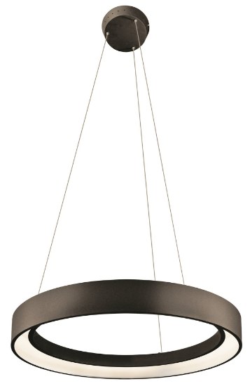 Picture of 1040lm Fornello Sand Textured Black Integrated LED 1 ring (light) pendant