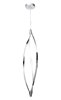 Foto para 2343lm Meridian Etched Acrylic Chrome Integrated LED Foyer Light