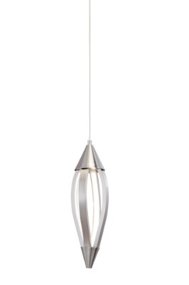 Mostrar detalles para 223lm Meridian Etched Acrylic Brushed Nickel Integrated LED Mini Pendant Imagen de 223lm Meridian Etched Acrylic Brushed Nickel Integrated LED Mini Pendant