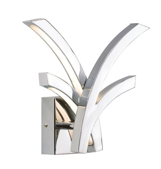 Picture of 345lm Zara Etched Acrylic Chrome Integrated LED Sconce