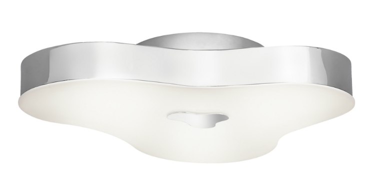 Picture of 489lm Jisel Etched Acrylic Chrome Integrated LED Semi-flush