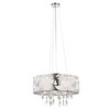 Picture of 40w Angelique Platinum & White Acrylic Chrome G9 Large Drum Pendant