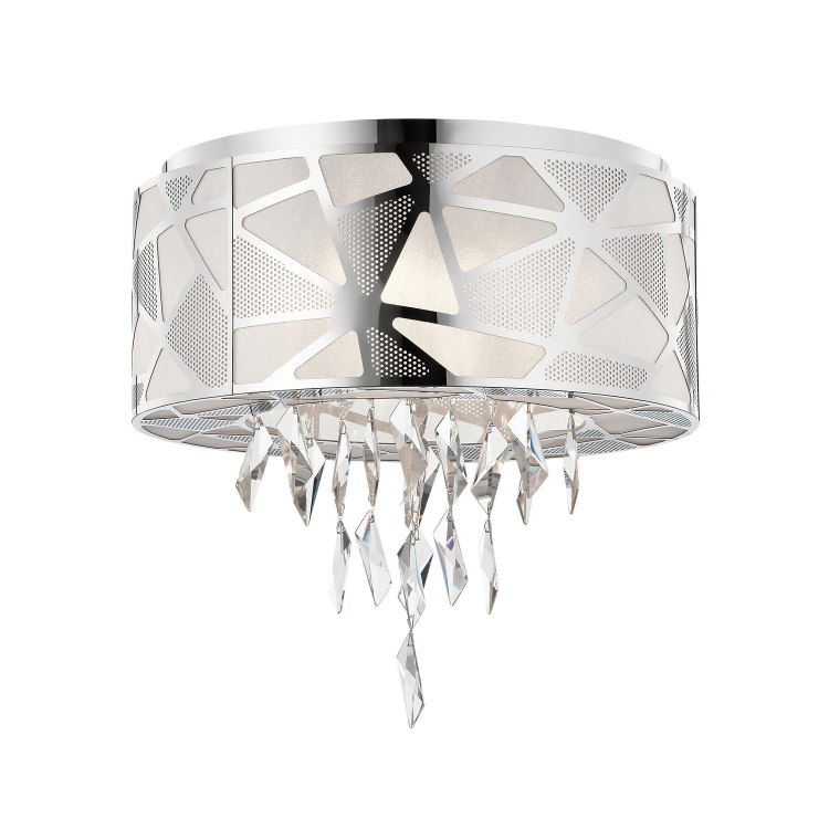 Picture of 40w Angelique Platinum & White Acrylic Chrome G9 Drum Flush