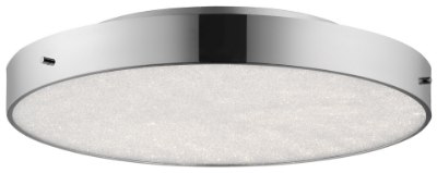 Mostrar detalles para 1595lm Crystal Moon Clear Cubic Zirconia Chip Chrome Integrated LED Flush 20" Imagen de 1595lm Crystal Moon Clear Cubic Zirconia Chip Chrome Integrated LED Flush 20"