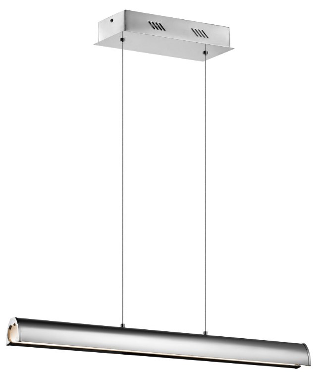 Foto para 931lm Lirna Etched Acrylic Chrome Integrated LED Pendant