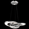 Foto para 1749lm Destiny Etched Acrylic Chrome Integrated LED Chandelier
