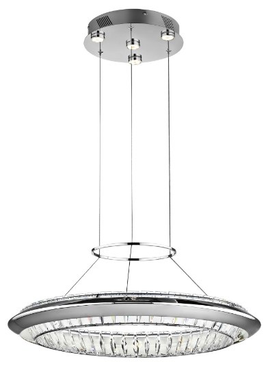 Foto para 730lm Joez Clear Crystal Chrome Integrated LED Pendant