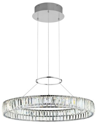 Mostrar detalles para 1676lm Annette Clear Crystal Chrome Integrated LED Large Crystal Pendant Imagen de 1676lm Annette Clear Crystal Chrome Integrated LED Large Crystal Pendant