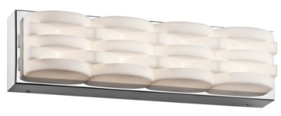 Mostrar detalles para 1536lm Minse Ivory-White Acrylic Chrome Integrated LED Vanity Imagen de 1536lm Minse Ivory-White Acrylic Chrome Integrated LED Vanity