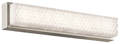 Mostrar detalles para 2000lm Merco Ivory-White Acrylic Brushed Nickel Integrated LED Vanity Imagen de 2000lm Merco Ivory-White Acrylic Brushed Nickel Integrated LED Vanity