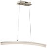 Picture of 948lm Valencia Matte White Acrylic Brushed Nickel Integrated LED Linear LED Pendant