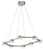 Picture of 1670lm Avenza Clear Cubic Zirconia Chip Brushed Nickel Integrated LED Island Pendant