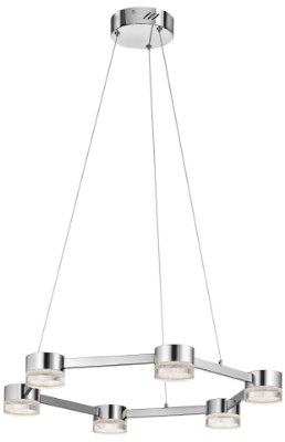 Mostrar detalles para 1565lm Avenza Clear Cubic Zirconia Chip Chrome Integrated LED Pendant Imagen de 1565lm Avenza Clear Cubic Zirconia Chip Chrome Integrated LED Pendant