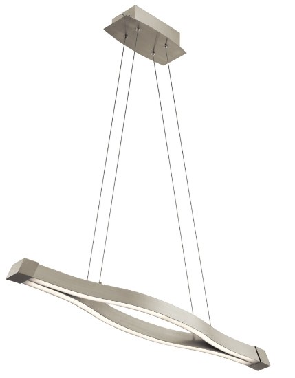 Picture of 879lm Nya Etched Acrylic Satin Nickel Integrated LED 40" Linear Pendant