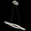 Foto para 879lm Nya Etched Acrylic Satin Nickel Integrated LED 40" Linear Pendant