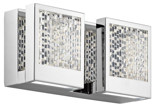 Picture of 679lm Pandora Clear Acrylic Chrome Integrated LED 2-Light 11" Vanity