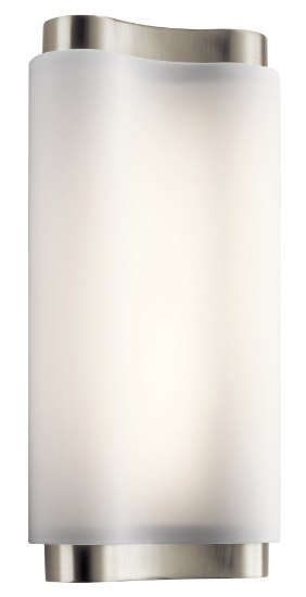 Picture of 1347lm Kaz Etched Opal Glass Brushed Nickel Integrated LED Sconce