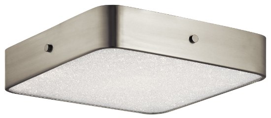 Picture of 1984lm Crystal Moon Clear Cubic Zirconia Chip Brushed Nickel Integrated LED 15" Square Flush Mount