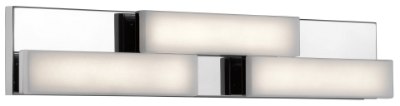Mostrar detalles para 2245lm Zagg White Acrylic Chrome Integrated LED 27" 3-Light Vanity Imagen de 2245lm Zagg White Acrylic Chrome Integrated LED 27" 3-Light Vanity
