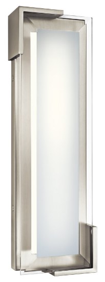 Foto para 700lm Jaxen Clear Beveled Glass Painted Inside Brushed Nickel Integrated LED 16.75" Vanity