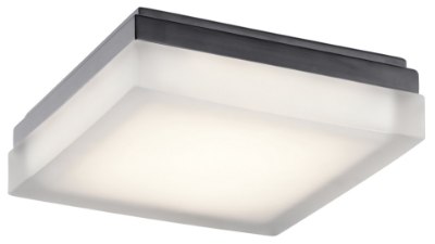 Mostrar detalles para 1507lm Arston Press Glass - Painted White Inside Bronze Integrated LED 9" Square Flush Imagen de 1507lm Arston Press Glass - Painted White Inside Bronze Integrated LED 9" Square Flush