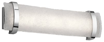 Mostrar detalles para 1884lm Adara Ice Glass - Sandblasted Inside Chrome Integrated LED 25.25" Vanity Imagen de 1884lm Adara Ice Glass - Sandblasted Inside Chrome Integrated LED 25.25" Vanity