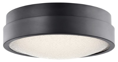 Mostrar detalles para 1614lm Piazza Ice Glass Bronze Integrated LED 13" Round Flush Imagen de 1614lm Piazza Ice Glass Bronze Integrated LED 13" Round Flush