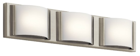 Foto para Bent Glass Brushed Nickel Integrated LED 22.5" Vanity