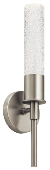 Foto para Clear Ice Glass Brushed Nickel Integrated LED Sconce