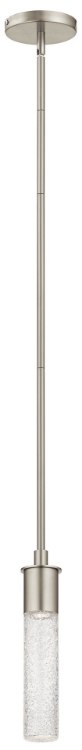Picture of Clear Ice Glass Brushed Nickel Integrated LED 1-Light Mini Pendant