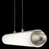 Foto para Bent Glass Brushed Nickel Integrated LED Linear Pendant