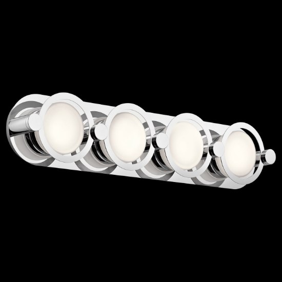 Foto para White Opal Chrome Integrated LED 4-Light 31" Vanity
