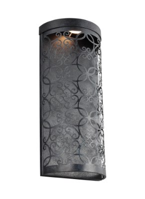 Mostrar detalles para 14w 1000lm 27K Arramore Dark Weathered Zinc 17" 1-Light Outdoor LED Wall Lantern Imagen de 14w 1000lm 27K Arramore Dark Weathered Zinc 17" 1-Light Outdoor LED Wall Lantern